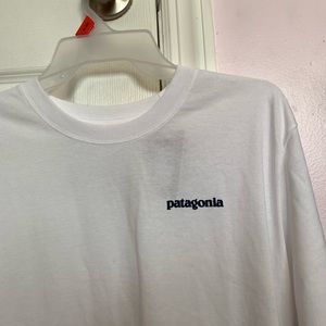 Patagonia white long sleeved shirt